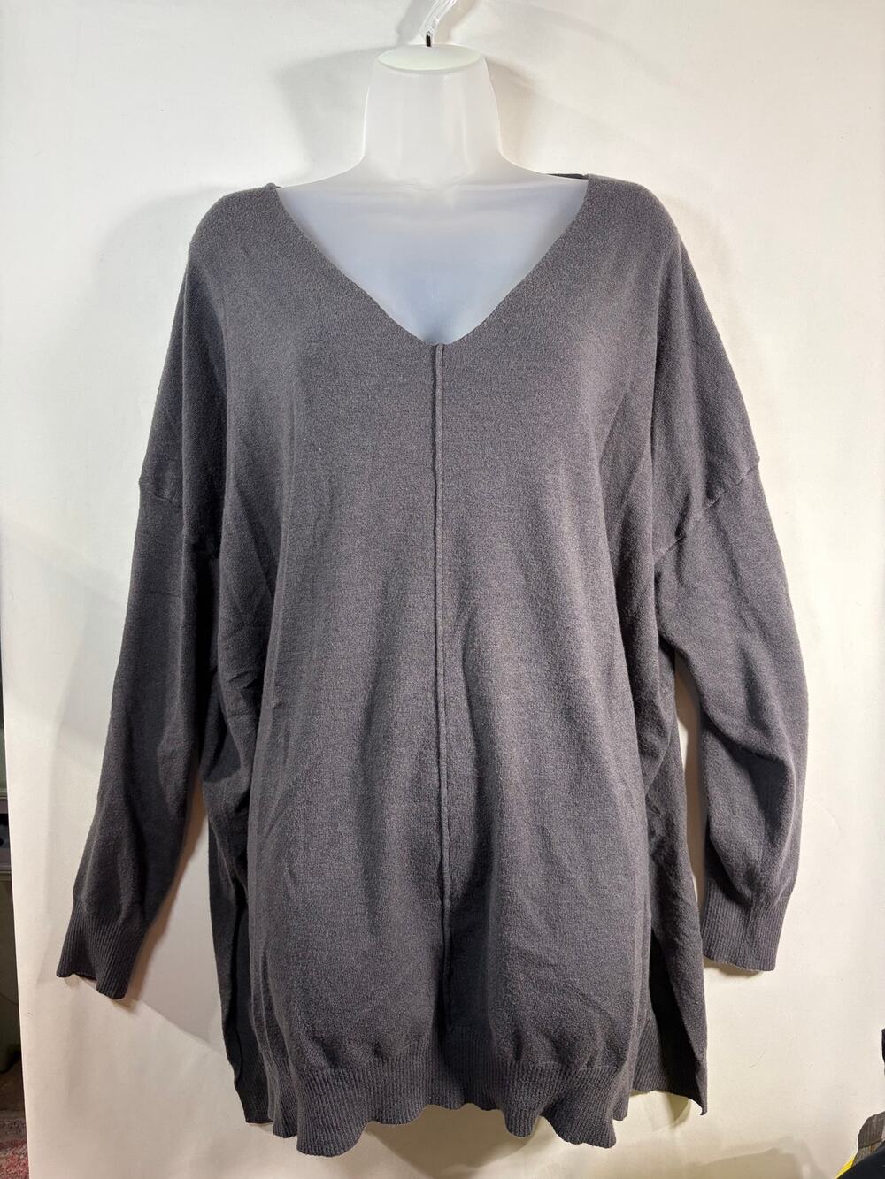 Chic Soul Sweater Pullover Grey 3X EUC